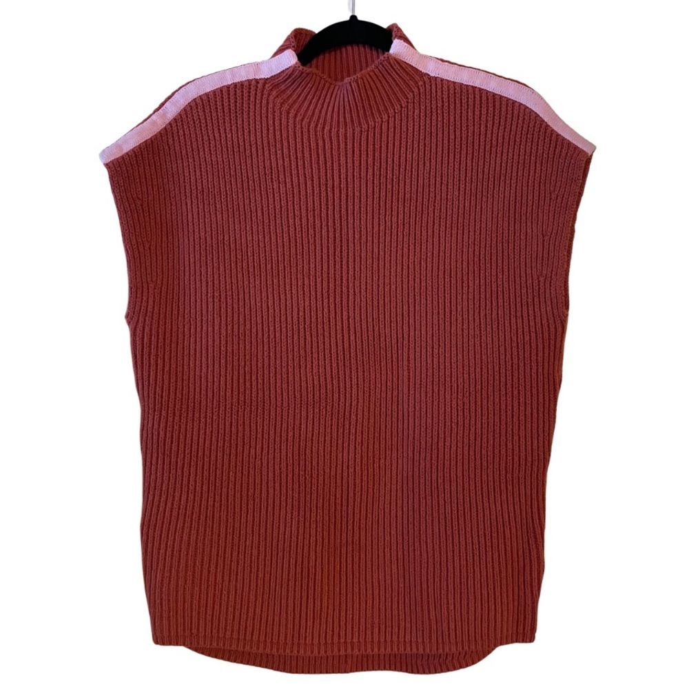 Anthropologie Red Mock Sweater vest